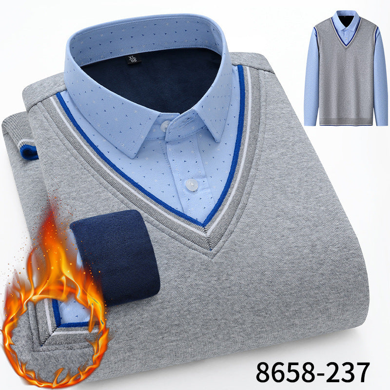 2023 Winter Business Casual Holiday Two Piece Warm Shirts