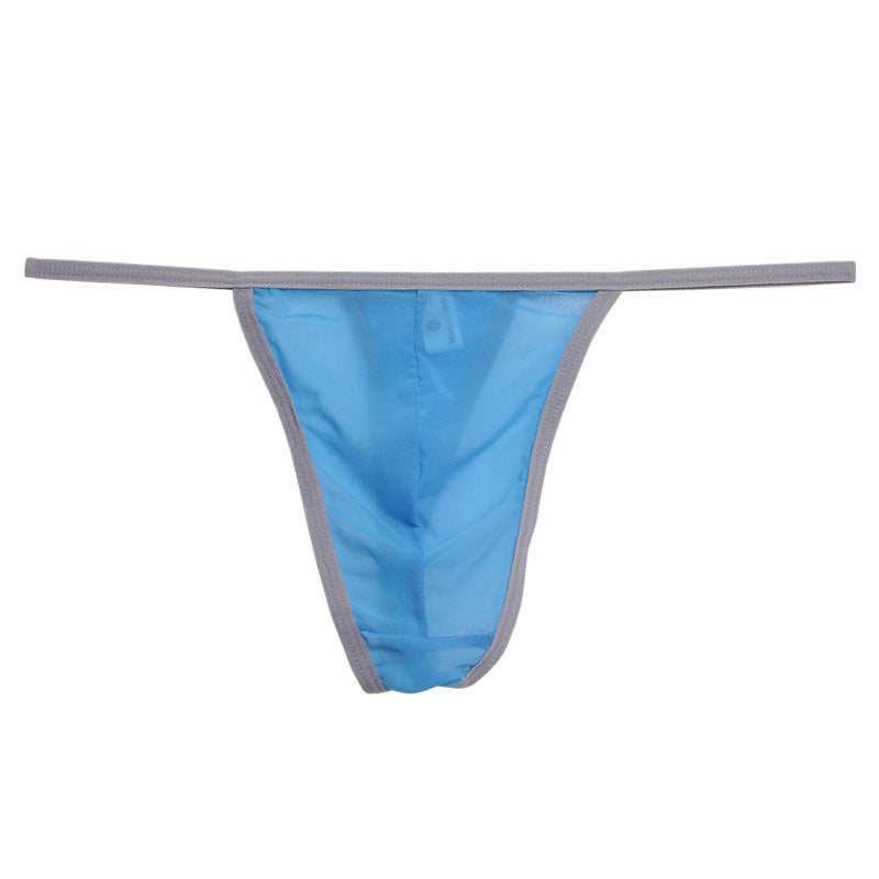 Men's Sexy Transparent Mesh Thong