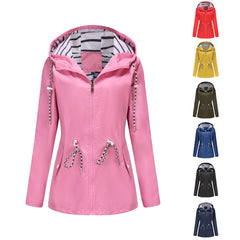 2023 New Large Size Waterproof Striped Jacket