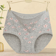 Pure cotton antibacterial breathable tummy-control large size underwear