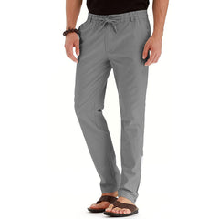 Men's Business Casual Loose Large Size Elastic Waist Cotton Versatile Solid Color Sweatpants