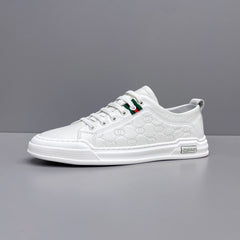Men's Cowhide Casual Breathable Genuine Leather Sneakers