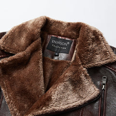 Men's Winter Fleece Leather Jacket