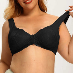 Button Front Sexy Lace Wireless Bra