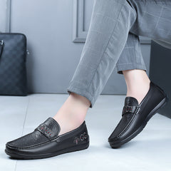 Men's New Leather Casual Slip-on Breathable Shoes