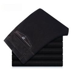 Men's High Waist Stretch Corduroy Casual Pants