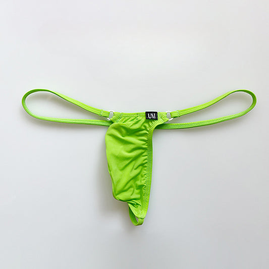 Men's Low Waist Thin Strap Ice Silk Thong