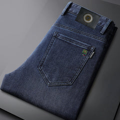 Men's High Waist Straight Stretch Casual Jeans