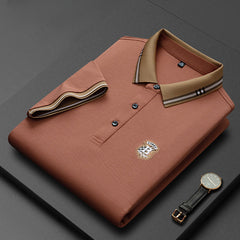Men's Mature Short-sleeved Polo Shirt