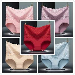 High-waist lace sexy panties