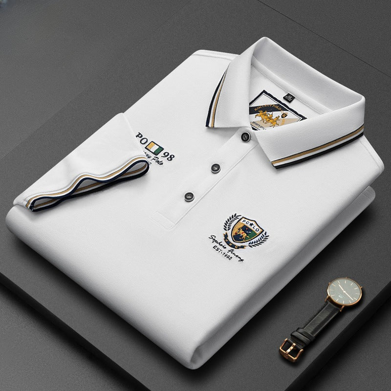 2023 Men's Summer Business Casual Embroidered Polo Shirt
