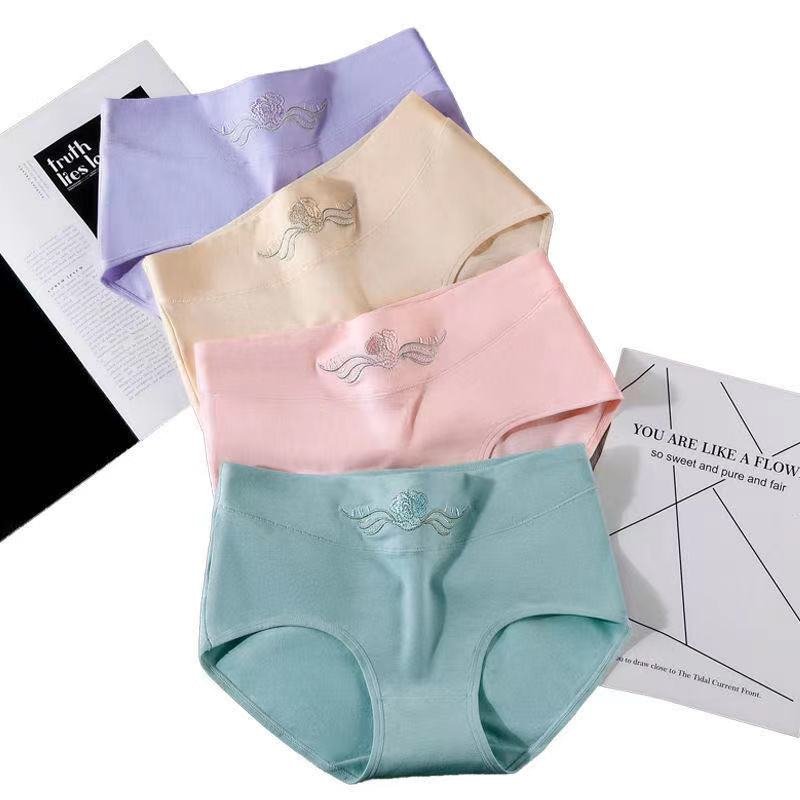 [6 PCS] Cotton Embroidered Corset Panties -  