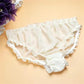 Solid Sheer Silk Ruffle Panties