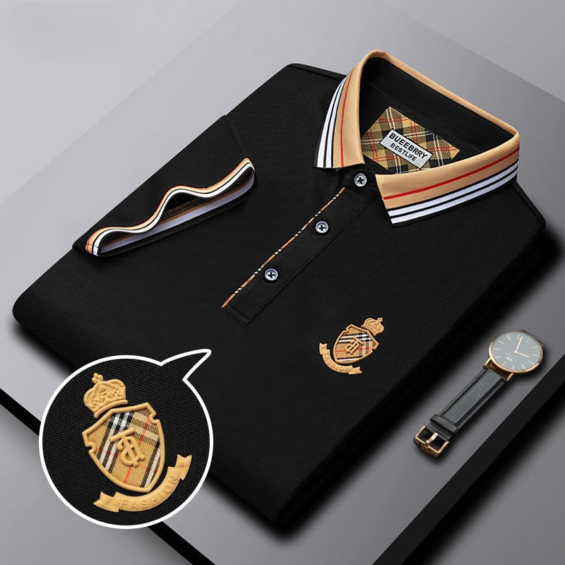 Men's Silk Lapel Polo Shirt