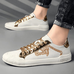 Men's Genuine Leather Casual Sneakers