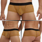 Men's Large Size See-Through Mesh Low Rise Wide-Side Boxer Briefs