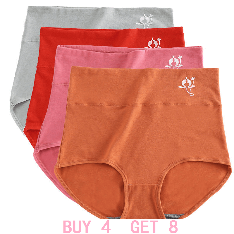 [BUY 4 GET 8]Women's slim cotton panties 大码内裤 Lannyhome 