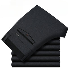 Men's Business Casual High-waist Stretch Straight-leg Versatile Trousers