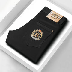 Men's High-end Stretch Cotton Embroidered Jeans