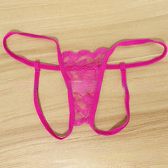 Sexy Transparent Lace Crotchless Thong
