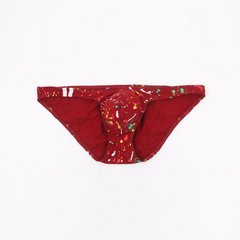 Men's Sexy Printed Cotton Low Rise Briefs