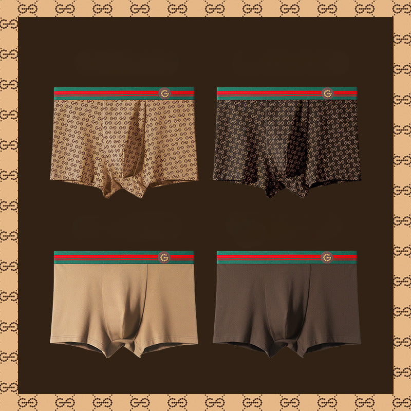 Men's Cotton Printed Boxer Briefs (Gift Box)