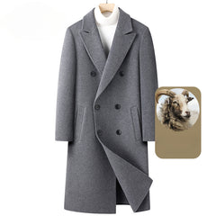 Men's Double Breasted Double Face Wool Coat