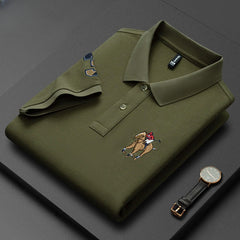 Men's 100% Cotton Business Casual Polo Shirt