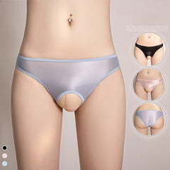 Men's Ice Silk Breathable Transparent Sexy Briefs