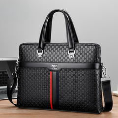 Men's Business Leather Portable Briefcase