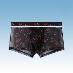 Men's Ultra-Thin Printed Ice Silk Mesh Boxer Briefs