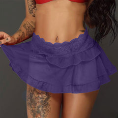 Transparent Mesh Sexy Miniskirt