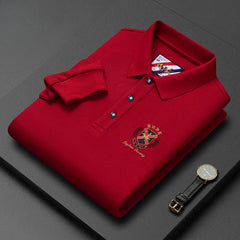 Men's Lapel Cotton High Quality Casual Embroidered Polo Shirt