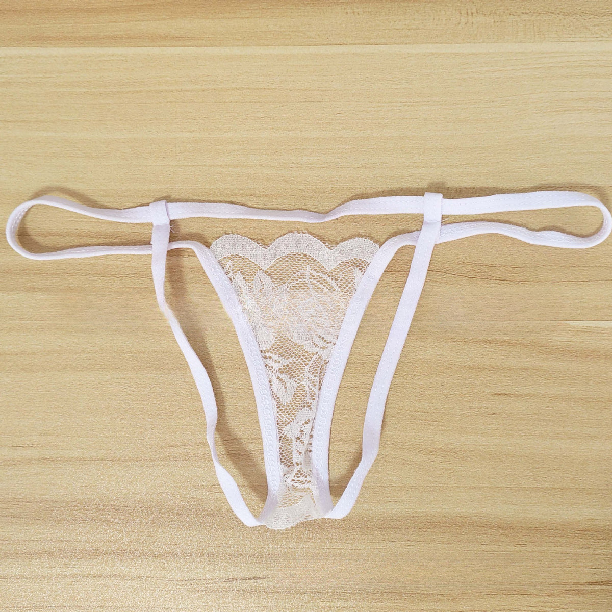 Sexy Transparent Lace Crotchless Thong