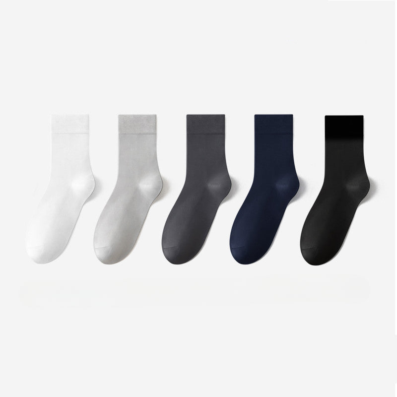 5 PCS Men's Bamboo Fiber Comfortable Sweat-absorbent, Antibacterial and Deodorant Stockings