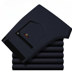 Men's Business Casual High-waist Stretch Straight-leg Versatile Trousers