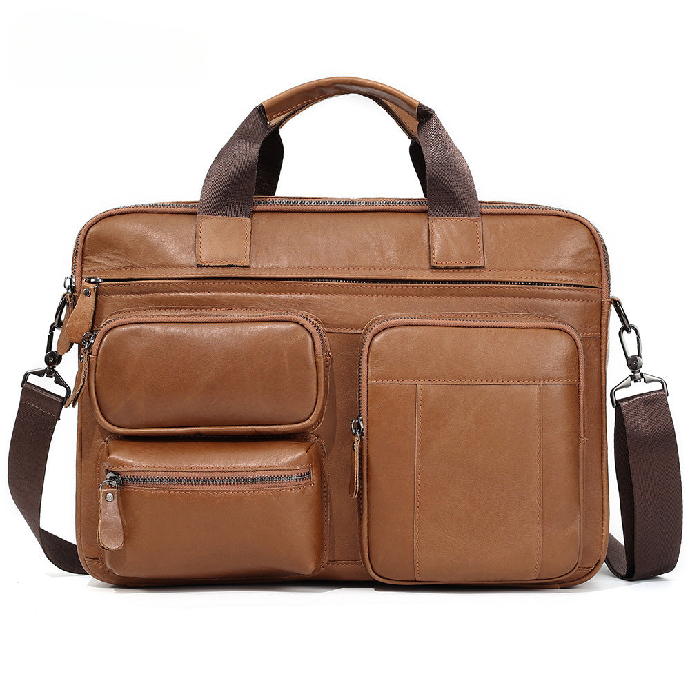 Men's Business Leather Casual Briefcase