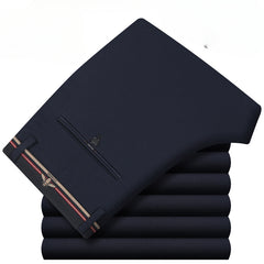 Men's Business Casual High-waist Stretch Straight-leg Versatile Trousers