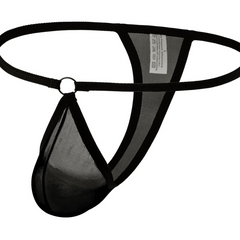Men's New Style Iron Ring Thin Strap Low Waist Sexy Mesh Breathable Thong