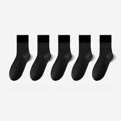 5 PCS Men's Bamboo Fiber Comfortable Sweat-absorbent, Antibacterial and Deodorant Stockings