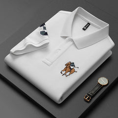 Men's 100% Cotton Business Casual Polo Shirt