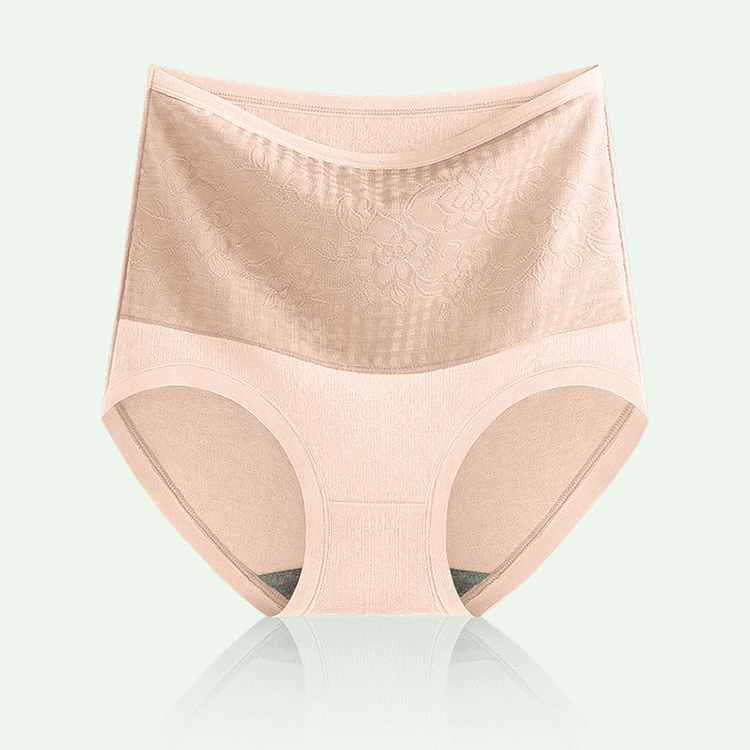 [ 6 PCS ] High Waist Slim Sexy Lace Body Shaping Panties -  