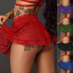 Transparent Mesh Sexy Miniskirt