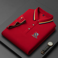 Men's 2024 New Ice Silk Casual Short-sleeved POLO Shirt
