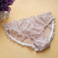 Solid Sheer Silk Ruffle Panties