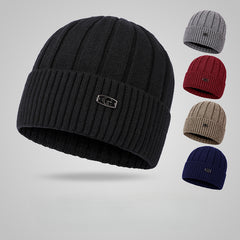 Men's Warm and Thickened Knitted Fashionable and Versatile Plush Woolen Hat