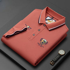2023 Men's Summer Business Casual Embroidered Polo Shirt