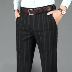 Men's New Fashion Versatile Striped Comfortable Skin-friendly High Waist Casual Pants