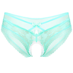 Men's see-through mesh tie-up crotchless underwear - Men's Fashion