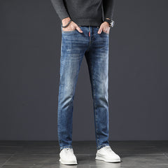 Men's Retro Slim Fit Stretch Cotton High-end Jeans